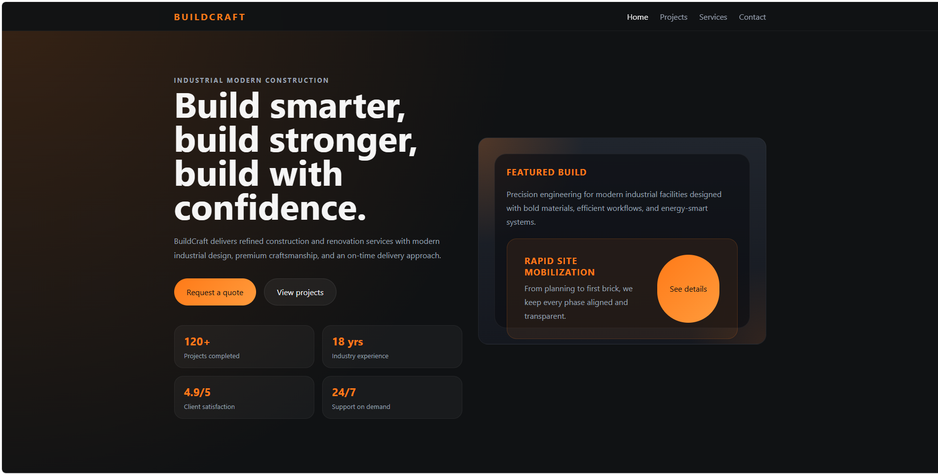 BuildCraft - Professional Construction Company Template
