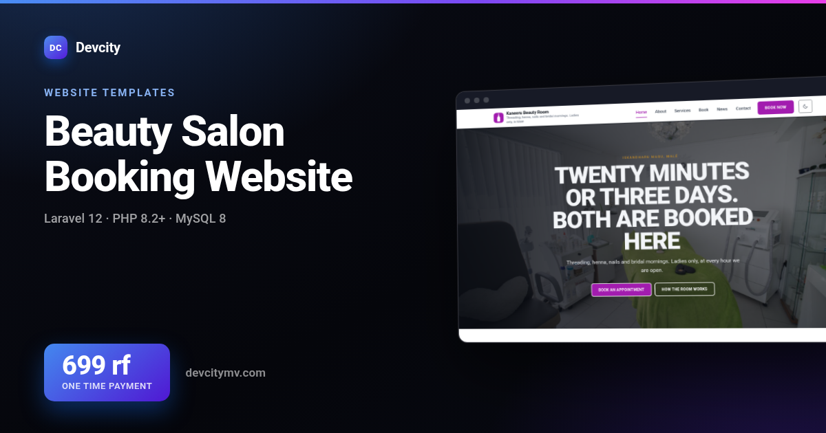 Beauty Salon Booking Website