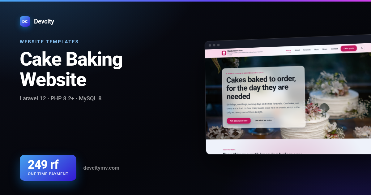 Cake Baking Website