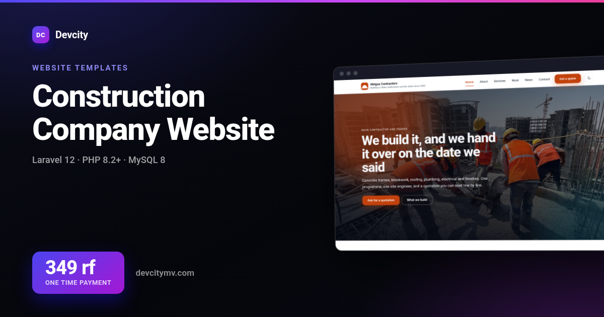 Construction Company Website