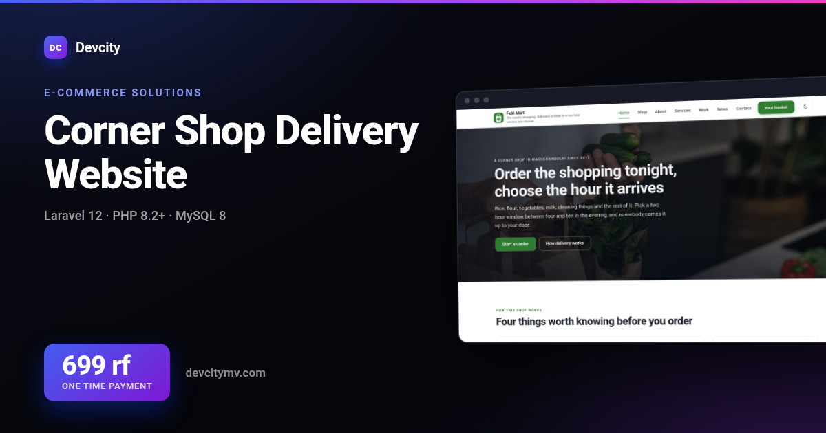 Corner Shop Delivery Website