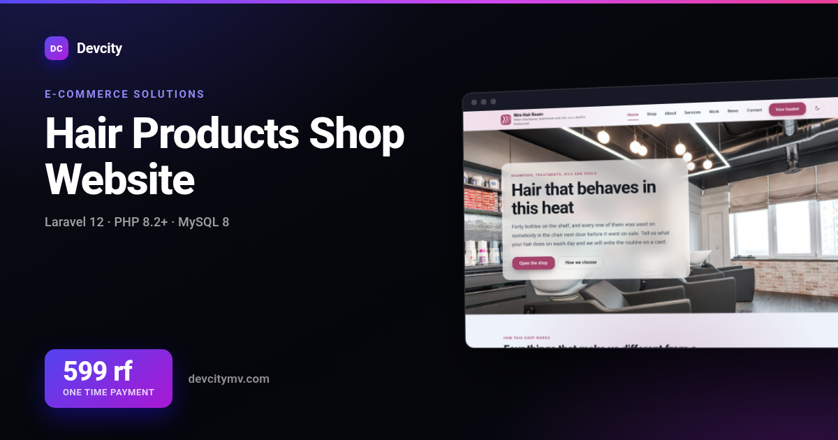 Hair Products Shop Website