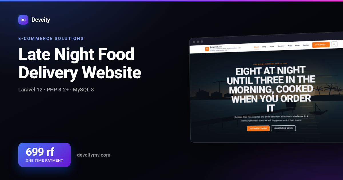Late Night Food Delivery Website