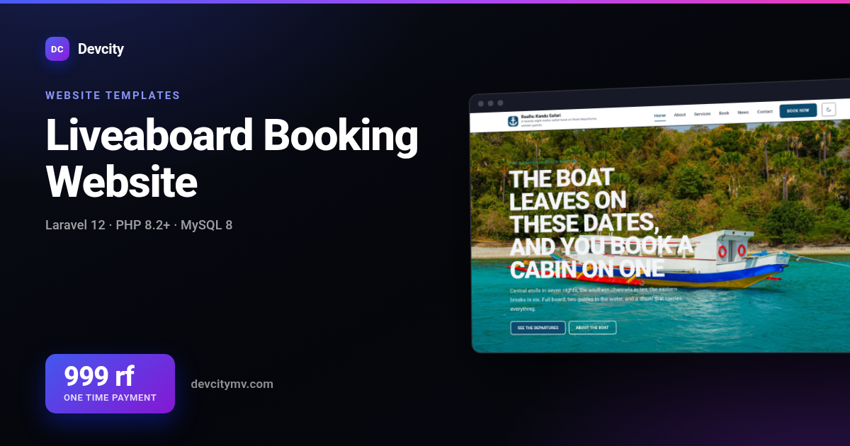 Liveaboard Booking Website