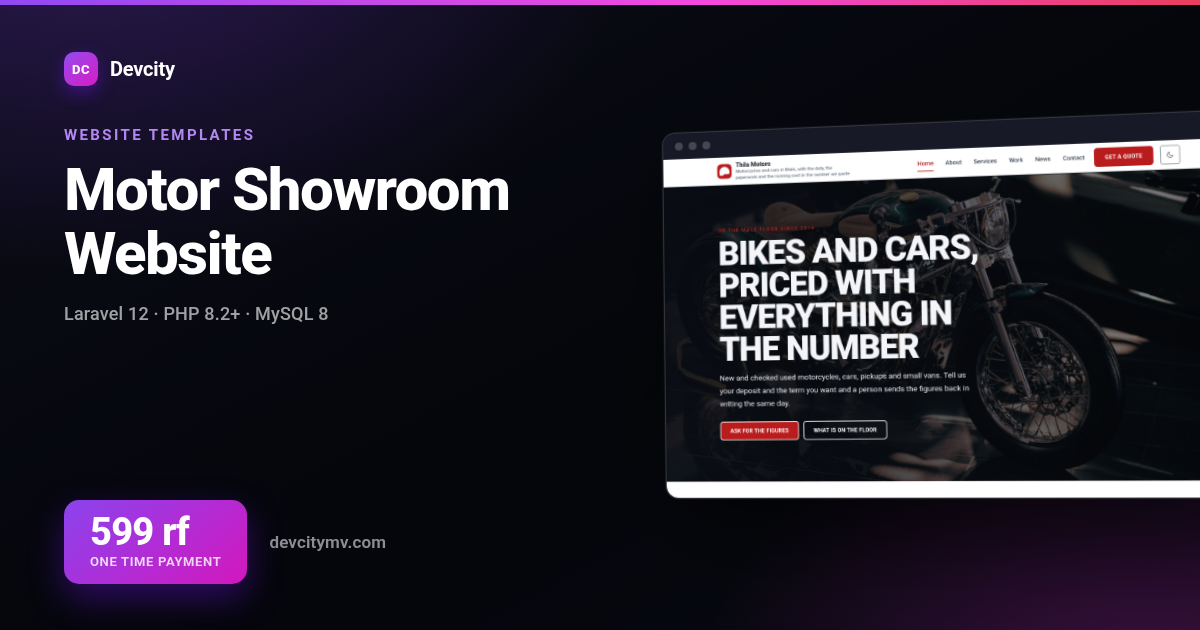 Motor Showroom Website
