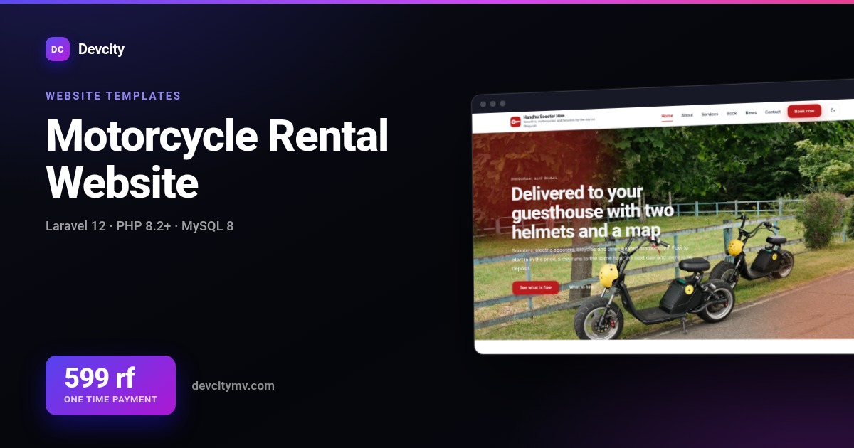 Motorcycle Rental Website