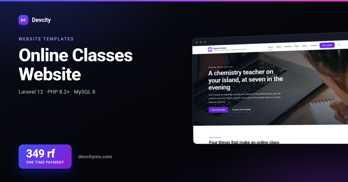 Online Classes Website
