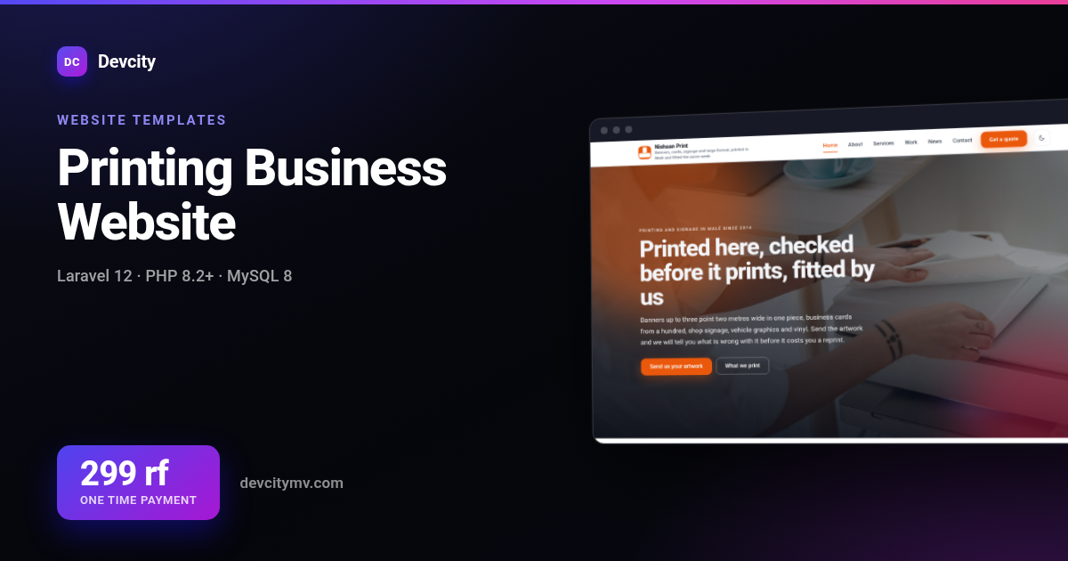 Printing Business Website