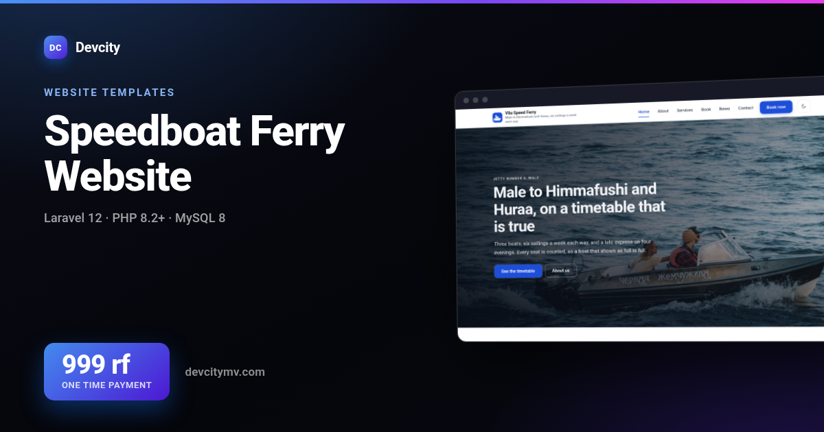 Speedboat Ferry Website
