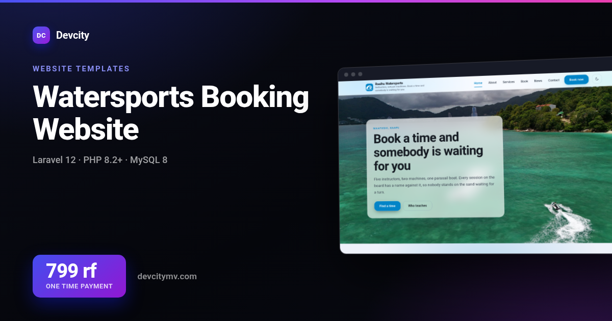 Watersports Booking Website