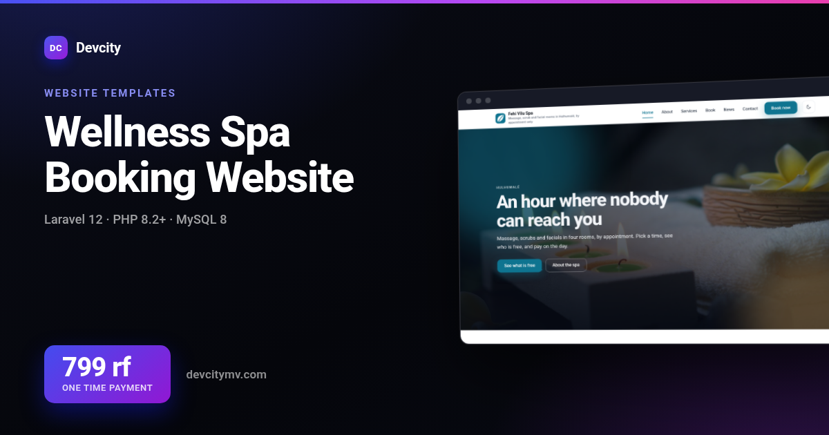 Wellness Spa Booking Website